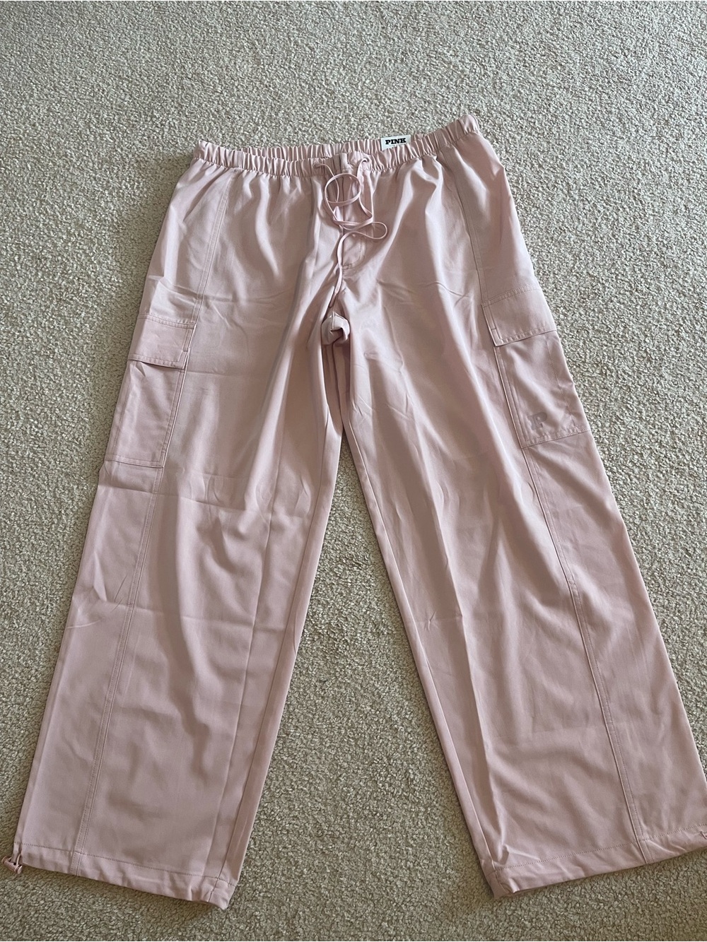 PINK Victoria's Secret Pale Pink Cargo Pants